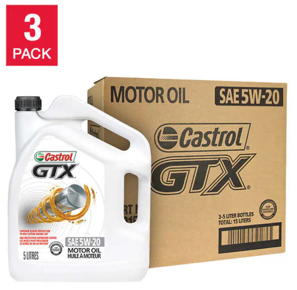 CASTROL GTX SAE 5W-20 ENV 3/1 GLN